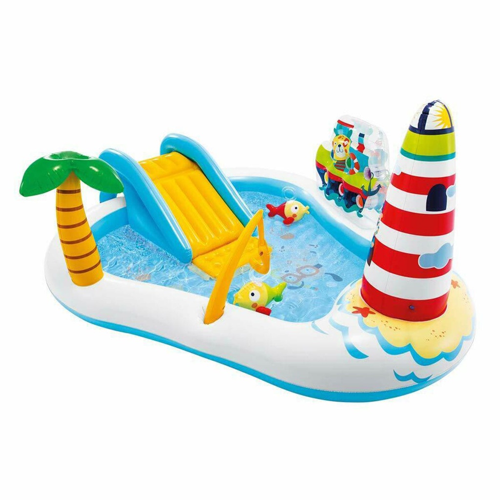 Intex fishing pool with slide