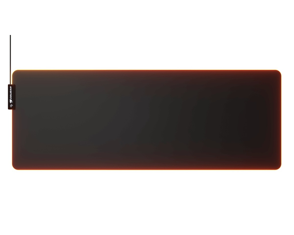 لوحة الماوس نيون X / قماش / RGB / مضاد للانزلاق / 4 مم سميك / أسود / كبير جدًا (XL)