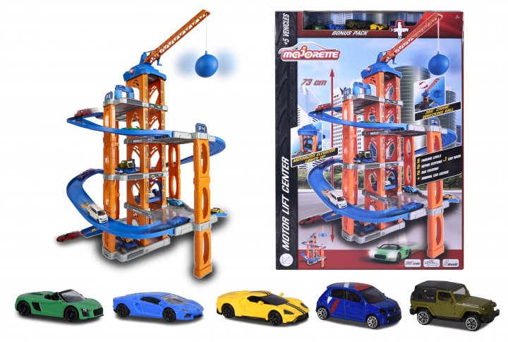 Majorette Center with 5 motorized lift cars