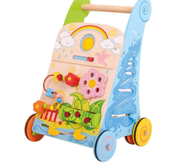 [BB113] Wooden baby walker in the shape of a flower