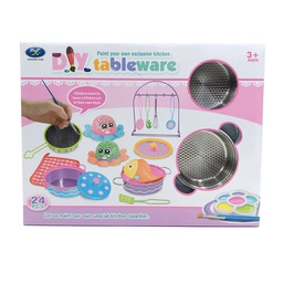 [666-E1] Coloring a 24-piece kitchen utensil set