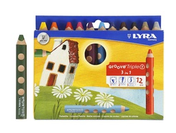 [L3831120] Wooden colored pencils, 12 colors from Lyra