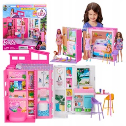 [HRJ76] Barbie Cozy Foldable Doll House Without Doll + Accessories