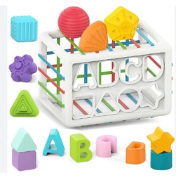 [HE0209] Colorful geometric shapes cube game suitable for teaching children