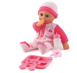 [PKN78102] دولز وورلد دمية طفل تيلي مع أصوات وإكسسوارات 30 سم