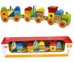 [TKB383] Toki Toy Wooden Stacking Train Toy