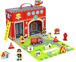 [TY203] Toki Toy Firefighter Fun Box - 18 Wooden Pieces