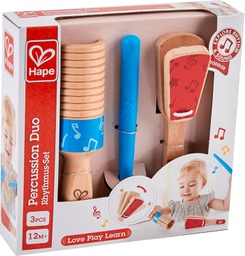 [SQUI01107] Wooden Hip Hop Bi-Rhythm Musical Instrument Set