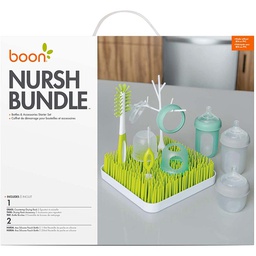 [B11330] Boon - Nursh Silicone Bottles, Drying Rack &amp; Cleaning Set