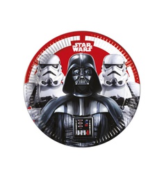 [88135] 8 star wars paper plates 23 cm