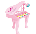 بيانو موسيقي للأطفال على الأرجل مع ميكروفون