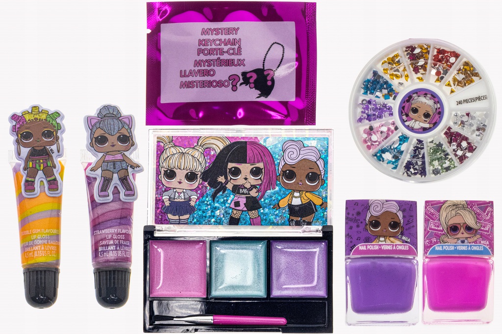 شنطة هديه اكسسوارت بنات طلاء اظافر ومكياج  ال او ال