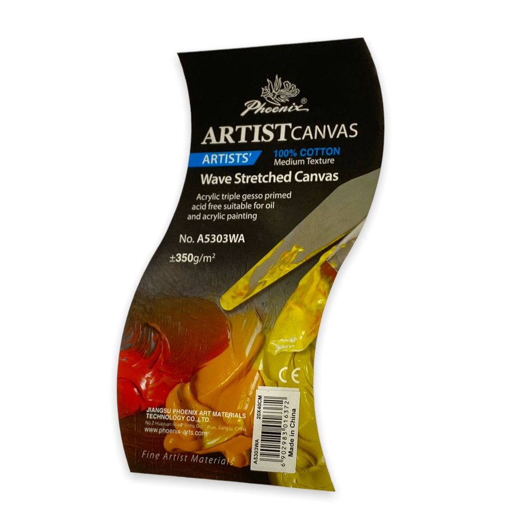 WAVE STRETCHED CANVAS 100% COTTON 3/4" THICKNESS 20X40CM