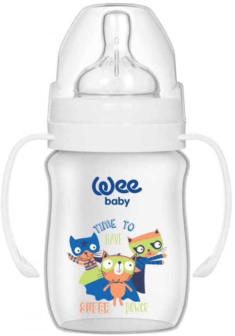وي بيبي رضاعة الرضاعة كلاسيك برقبة واسعة مع قبضة 250 مل