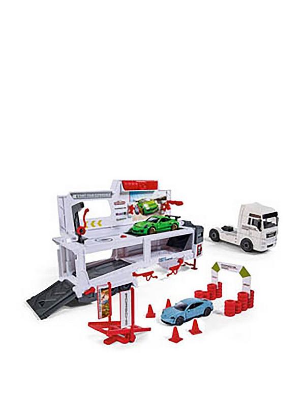 مجموعة ألعاب ماجوريت لتجربة الشاحنة مع سيارتين بورش