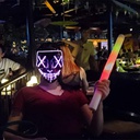 قناع مضيء للحفلات التنكرية هالوين