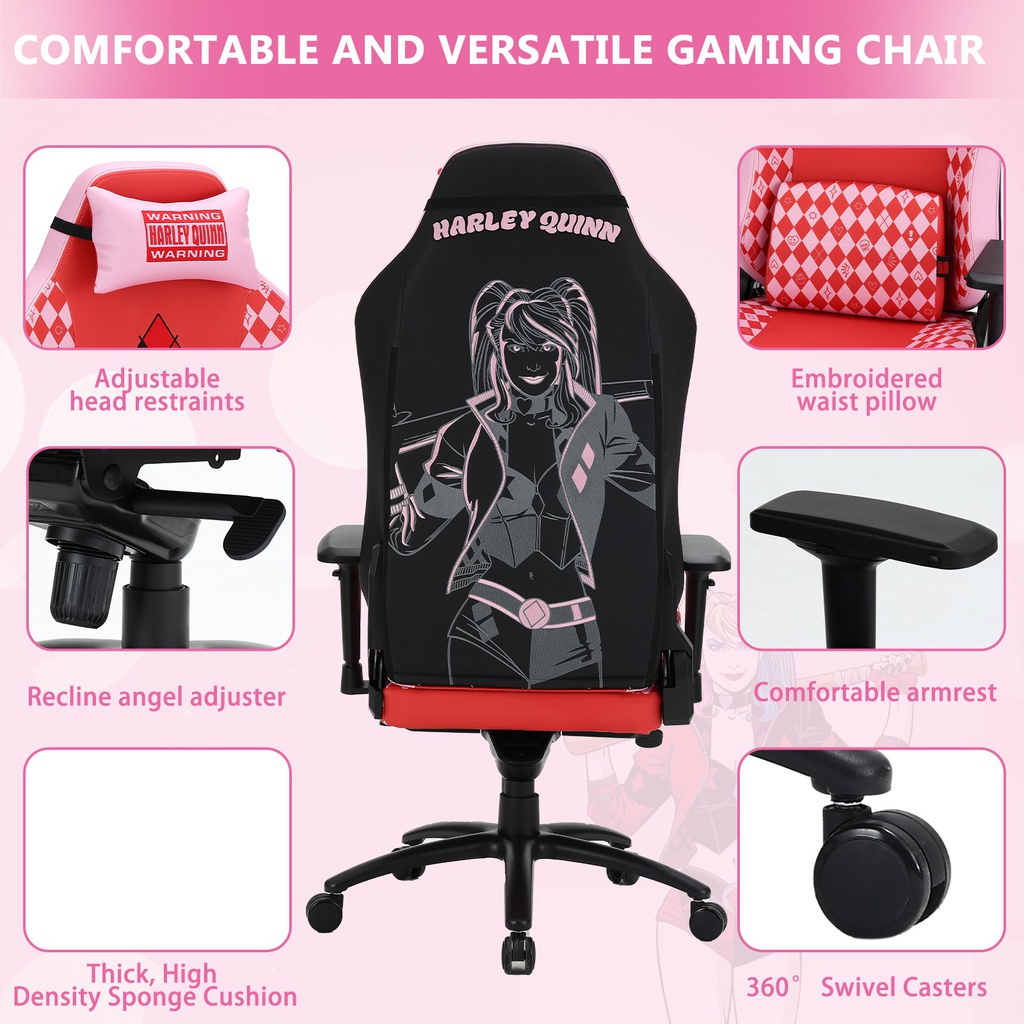 كرسي ألعاب مع مسند ذراع قابل للتعديل وقاعدة معدنية