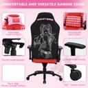 كرسي ألعاب مع مسند ذراع قابل للتعديل وقاعدة معدنية