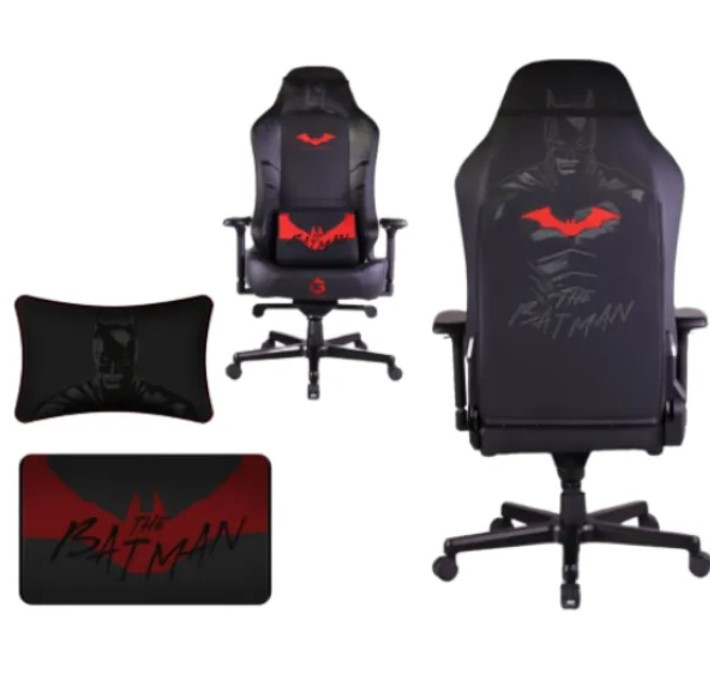 GAMEON Licensed Gaming Chair With Adjustable 4D Armrest &amp; Metal Base - Batman