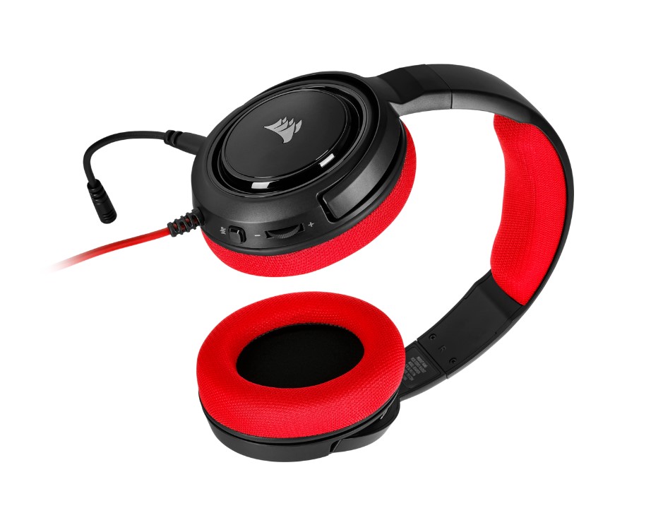 HS35 Stereo Gaming Headset - Red سماعة