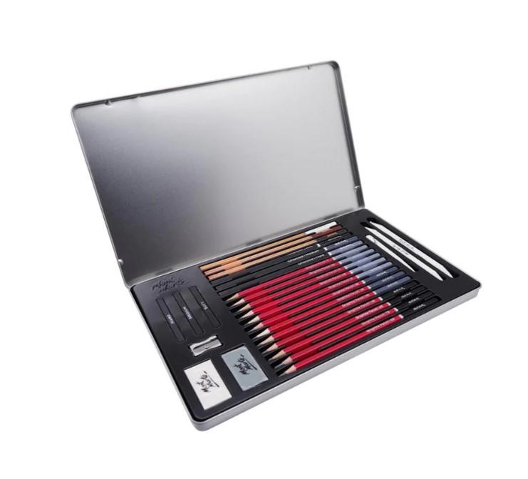 ادوات رسم 27 قطعة علبة معدن مونت مارت