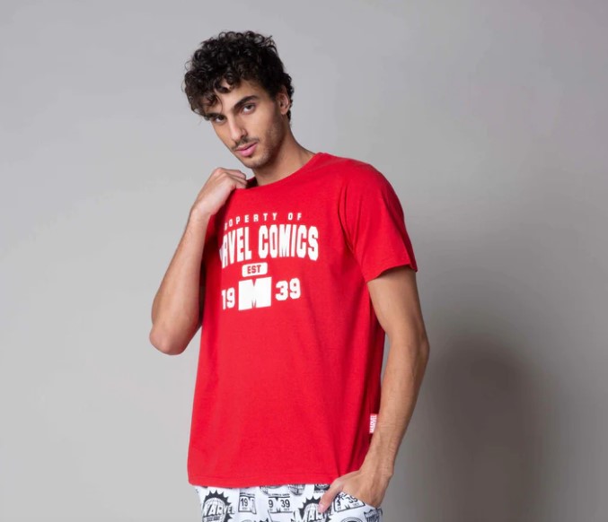 طقم بيجامة طويلة للرجال مارفل