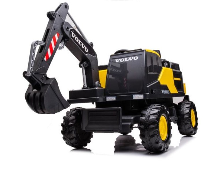 سيارة فولفو حفار للأطفال مع جهاز تحكم عن بعد-أصفر