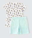 طقم بجامة شورت بناتي-سنوبي