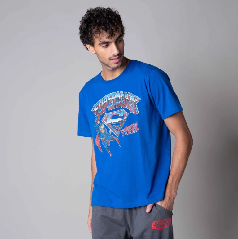 طقم بجامة رجالي طويل من سوبرمان
