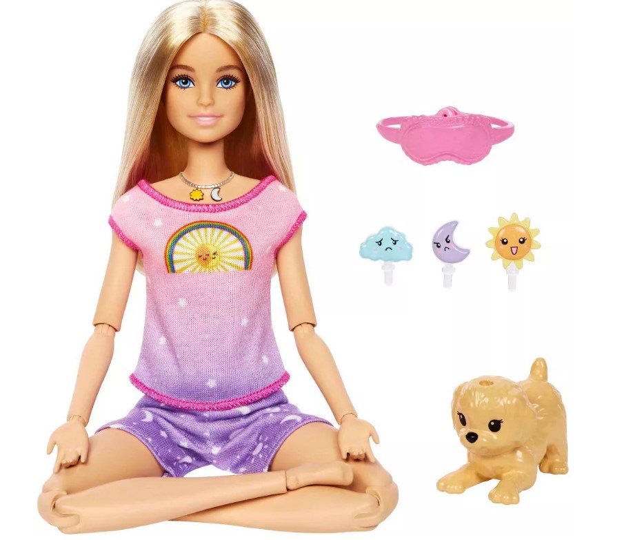 دمية باربي ذاتية الرعاية رايز آند ريلاكس