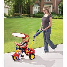 ليتل تايكس ترايك 4 في 1 دراجة ثلاثية العجلات باللون الأحمر