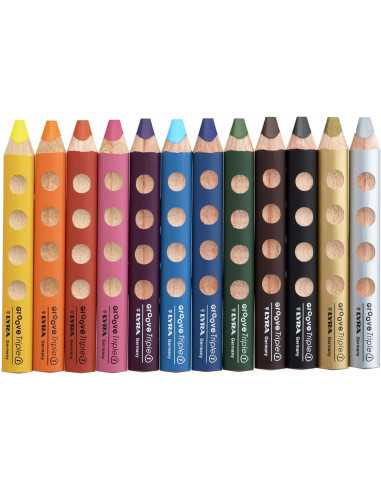 الون خشبية ملونة 12 لون من ليرا 