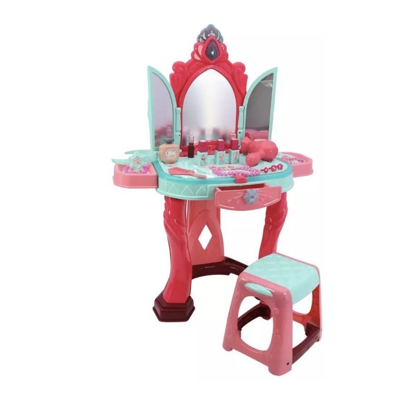 طاولة تزيين للاطفال بيوتي -وردي