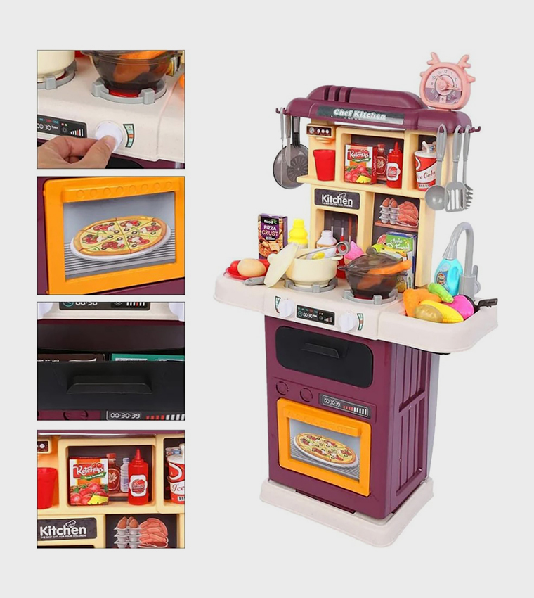 طقم مطبخ رش الشيف الموهوب 75 سم ضوء-موسيقى 64 قطعة