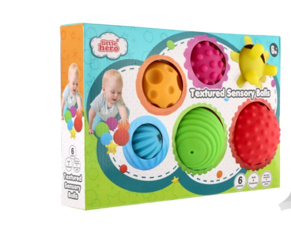 طقم كرات مطاطية ملونة 6 قطع