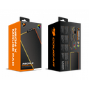 لوحة الماوس نيون X / قماش / RGB / مضاد للانزلاق / 4 مم سميك / أسود / كبير جدًا (XL)