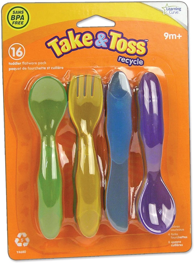 أدوات المائدة للأطفال الصغار  من ذا فيرست ييرز - 16 قطعة