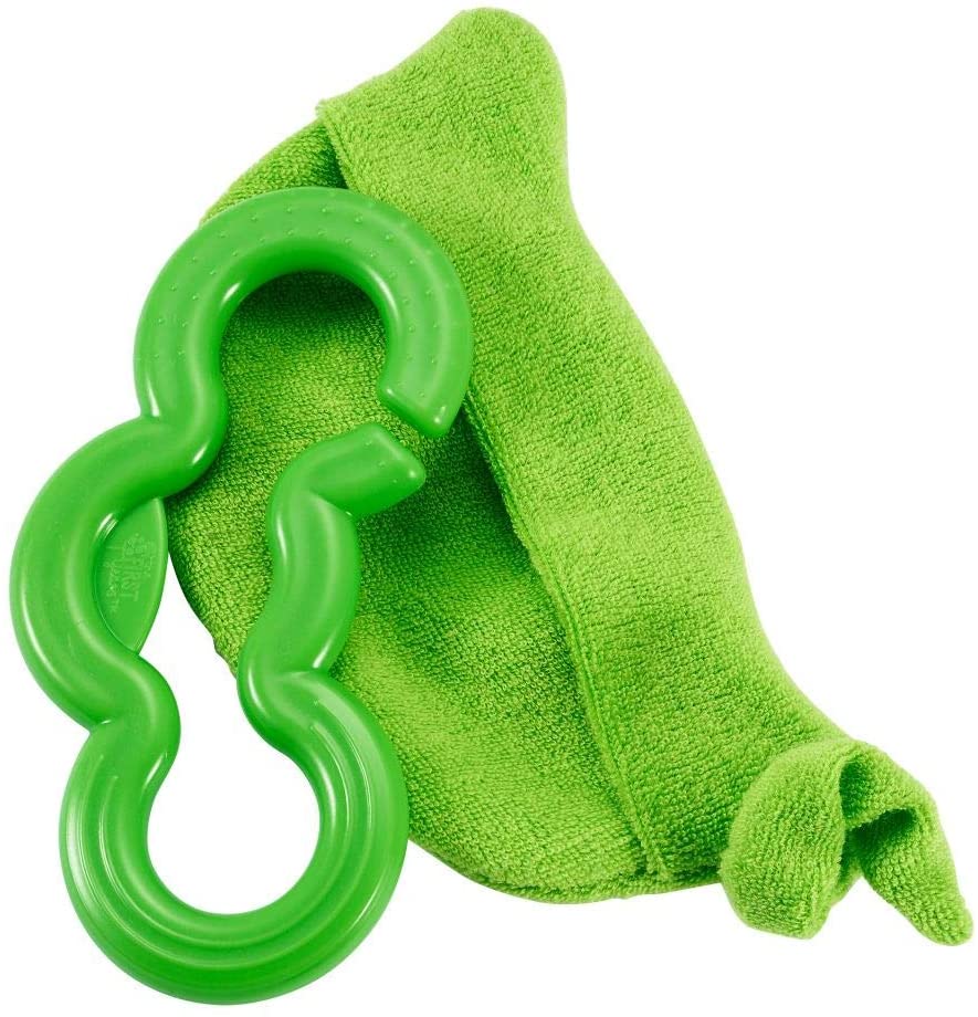 2 في 1 عضاضة البازلاء المبردة لعمر 3 أشهر فما فوق - أخضر