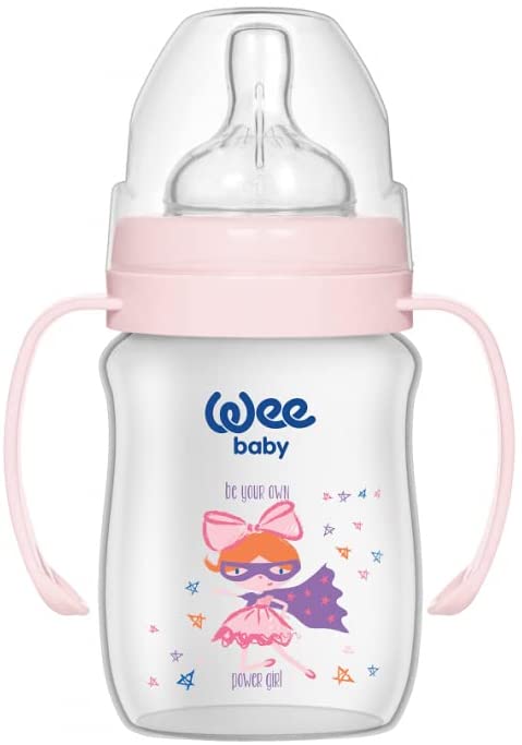 زجاجة رضاعة من مادة البولي بروبيلين الكلاسيكية عنق عريضة من وي بيبي 250 مل 1 قطعة