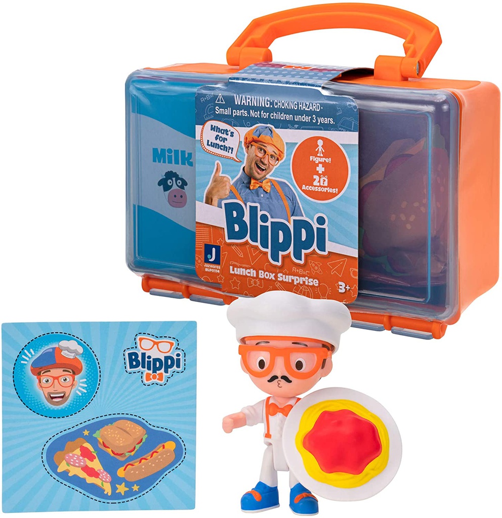 شخصية الطباخ مع صندوق مفاجأة غداء فاخر اللون البرتقالي من بليبي