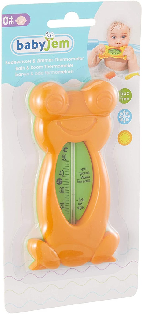 بيبي جم ميزان حرارة للحمام للاطفال- لون برتقالي