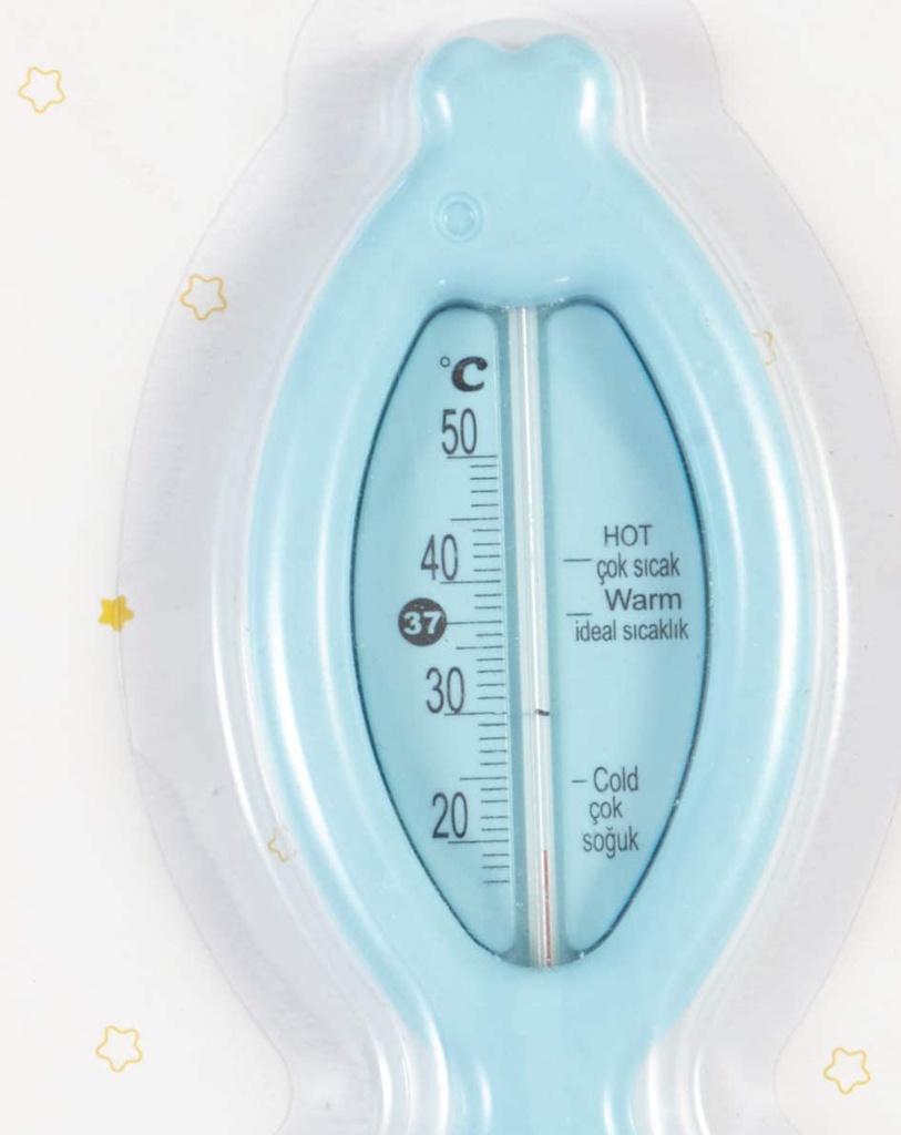 بيبي جيم ميزان حرارة للحمام للاطفال- بتصميم سمكة ,لون ازرق