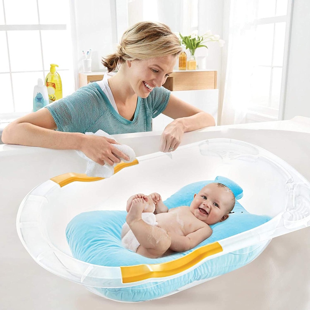 بيبي جيم سرير استحمام للاطفال سريع الجفاف، لون ازرق 