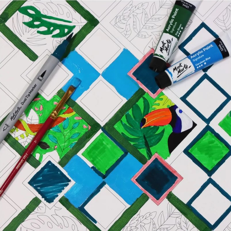 MONT-MARTE Colouring Canvas 30x60cm Infinity