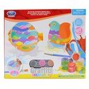 Decorating and coloring a fish-shaped set