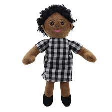 Striped costume finger puppet