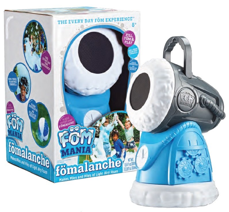 Foaming machine with tear-off foaming foam