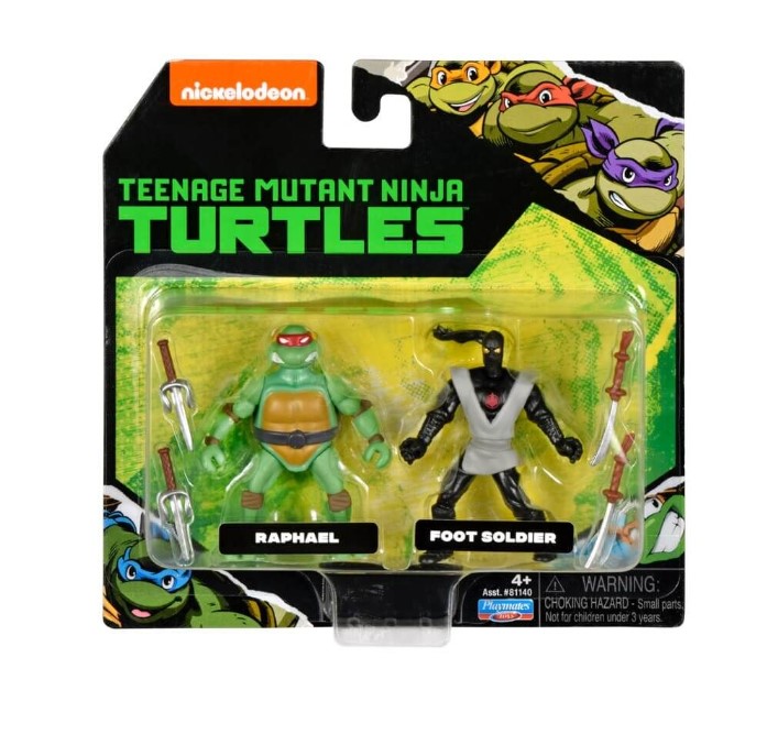 Teenage Mutant Ninja Turtles Raphael and Foot Soldier Figure