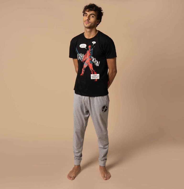 Deadpool long pajama set for men