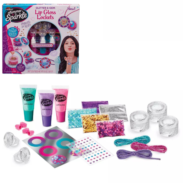 SNS Glitter &amp; Gem Lip Gloss Locket